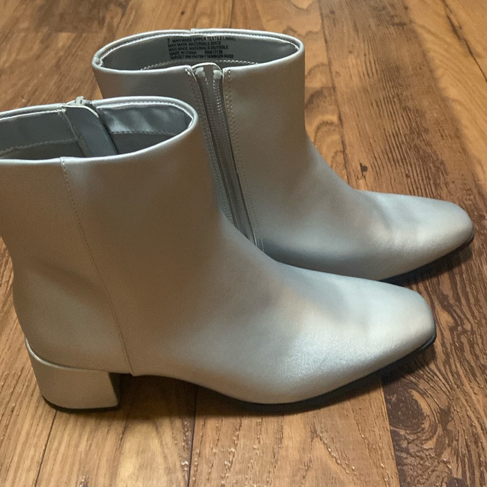 Silver ankle boots from Target